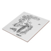 Carreau OEuvre d'art rural antique (Côté)