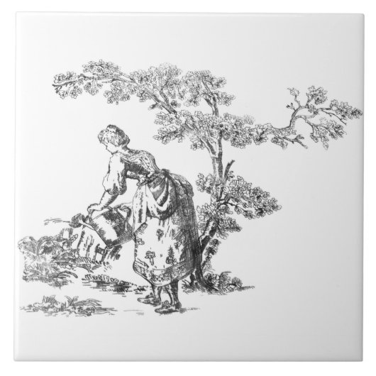 Carreau OEuvre d'art rural antique (Devant)