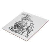 Carreau OEuvre d'art rural antique (Côté)