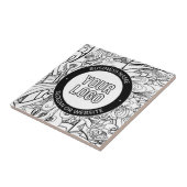 Carreau OEuvre de ligne moderne et votre logo avec texte m (Côté)