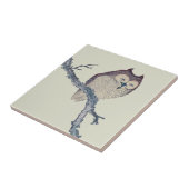 Carreau Oeuvre de nuit japonaise de la Chouette couchée (Côté)