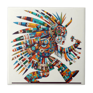 Carreau Oeuvre d'une danseuse autochtone de Kachina