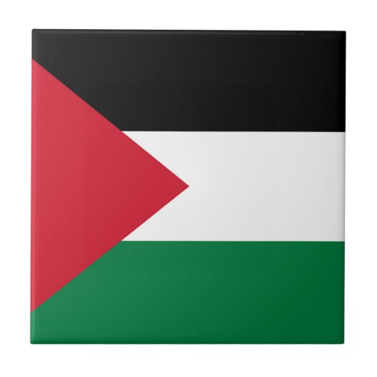 Carreau officiellement le drapeau de l'État de Palestine (Devant)