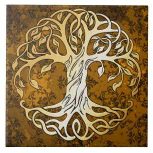 Carreau Offre rituelle de sorcellerie médiévale Brown de