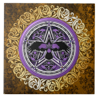 Carreau Offre rituelle de sorcellerie médiévale Brown de