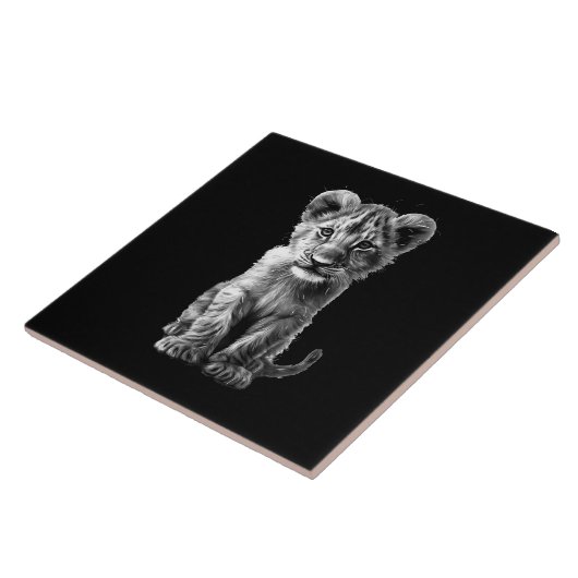 Carreau Oh Bébé Gros Chat Cub Gris (Côté)