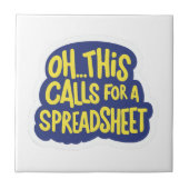 Carreau Oh Cela Demande Un Tableur (Devant)