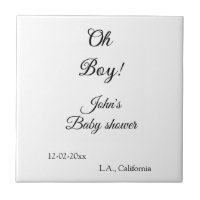oh garçon fille baby shower ajouter nom date année
