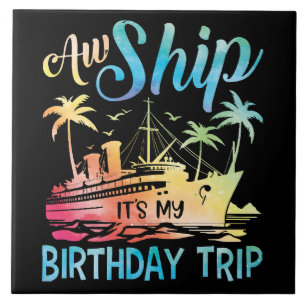Carreau Oh mon bateau c'est mon voyage d'anniversaire