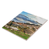 Carreau Ohrid, Macedonia panoramic view (Côté)