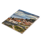 Carreau Ohrid, N. Macédoine, photo cityscape, (Côté)