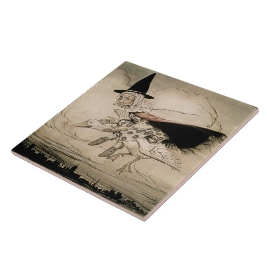 Carreau Oie de mère, frontispice de 'oie de mère l'Ol (Côté)