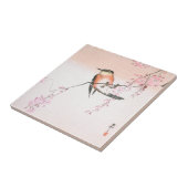 Carreau Oiseau à la cerise en pleurs - Shidarezakura ni ko (Côté)