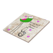 Carreau Oiseau Artsy d'infirmière (Côté)