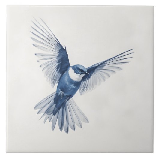 Carreau Oiseau bleu - (Devant)