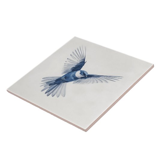 Carreau Oiseau bleu - (Côté)