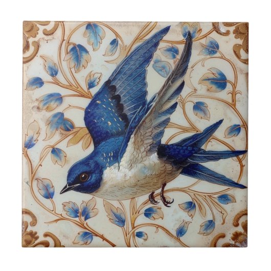 Carreau Oiseau bleu (Devant)