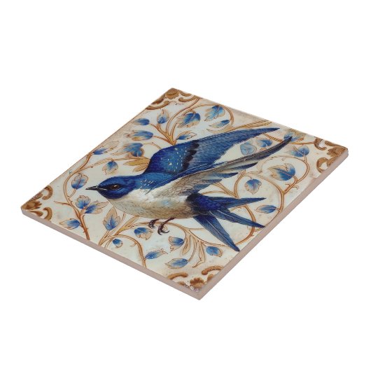 Carreau Oiseau bleu (Côté)