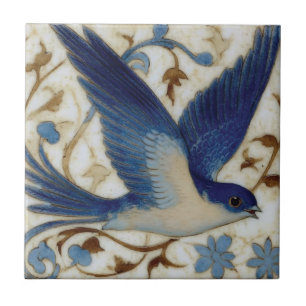 Carreau Oiseau bleu en vol