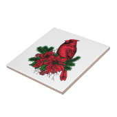 Carreau Oiseau cardinal, illustration de Noël (Côté)
