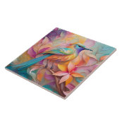 Carreau Oiseau-chanteur à gorge violette Imaginaire (Côté)