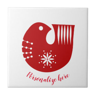 Carreau Oiseau d'art populaire Scandi     