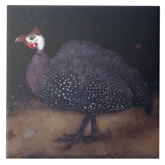 Carreau Oiseau de Guineafowl moucheté (par Jan Mankes) (Devant)