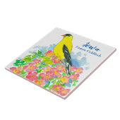 Carreau Oiseau d'État de Goldfinch de l'Iowa (Côté)