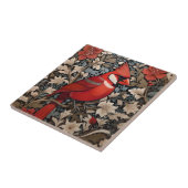 Carreau Oiseau du Cardinal du Nord William Morris Inspiré (Côté)
