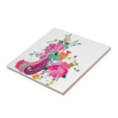 Carreau oiseau et fleurs (Côté)