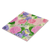 Carreau Oiseau et fleurs (Côté)