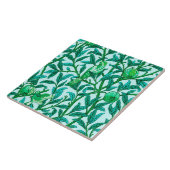 Carreau Oiseau et grenade Art Nouveau, Turquoise (Côté)