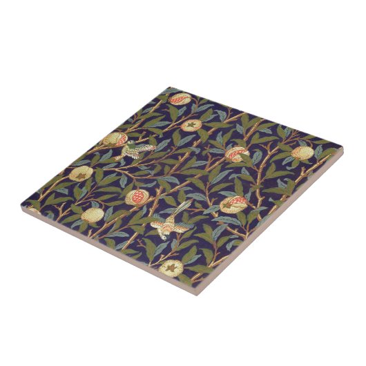 Carreau Oiseau et grenade de William Morris (Côté)