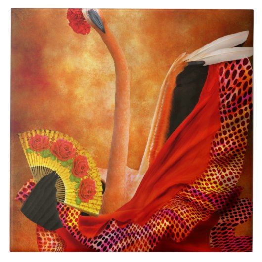 Carreau Oiseau - Flamant - Danseur de Flamengo (Devant)