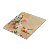 Carreau Oiseau floral coloré (Côté)