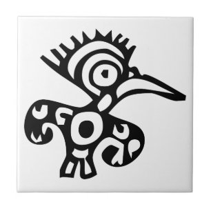 Carreau Oiseau, hiéroglyphe mexicain(Maya)