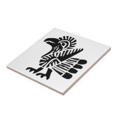 Carreau Oiseau, hiéroglyphe mexicain(Maya) (Côté)