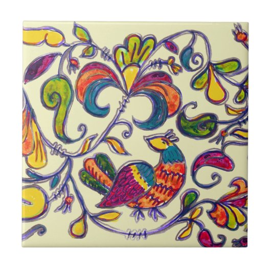 Carreau Oiseau nordique (Devant)