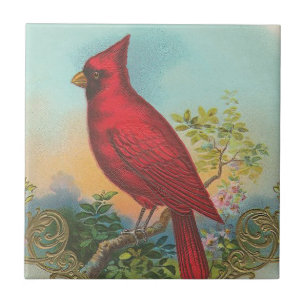Carreau Oiseau rouge