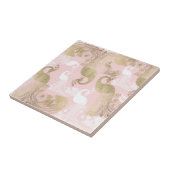 Carreau Oiseau royal rose (Côté)