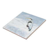 Carreau Oiseau sauvage du Grand Héron bleu (Côté)