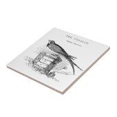 Carreau oiseau vintage (Côté)