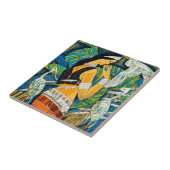 Carreau Oiseaux abstraits de dame d'oriental de cinglement (Côté)