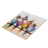 Carreau Oiseaux colorés drôles (Côté)