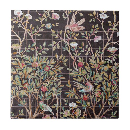 Carreau Oiseaux dans le Jardin des Fleurs, William Morris (Devant)