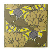 Carreau Oiseaux dans les fruits Motif par Voysey (Devant)