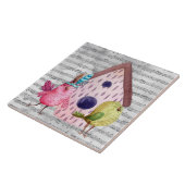 Carreau Oiseaux d'aquarelle et musique Whimsical (Côté)