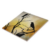 Carreau Oiseaux de corneille sur oiseau d'arbre 95 (Côté)