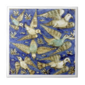 Carreau Oiseaux de mer bleu antique Goéland Pélican Mouett (Devant)