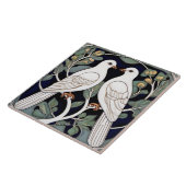 Carreau Oiseaux Doves Blanches Oiseaux Art Nouveau Dove Oi (Côté)